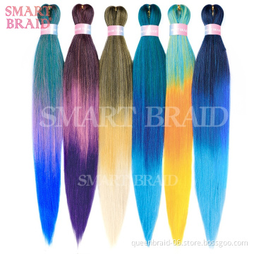 Synthetic Braiding Hair Yaki Texture Colourful Afro Hot Water 20inch Black African Braid Hair Extensions Curly Color Braids